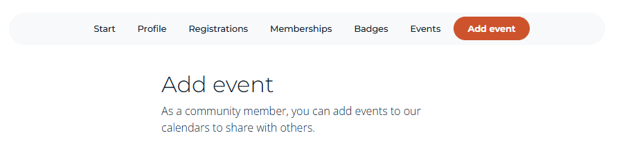 Navigate to add event